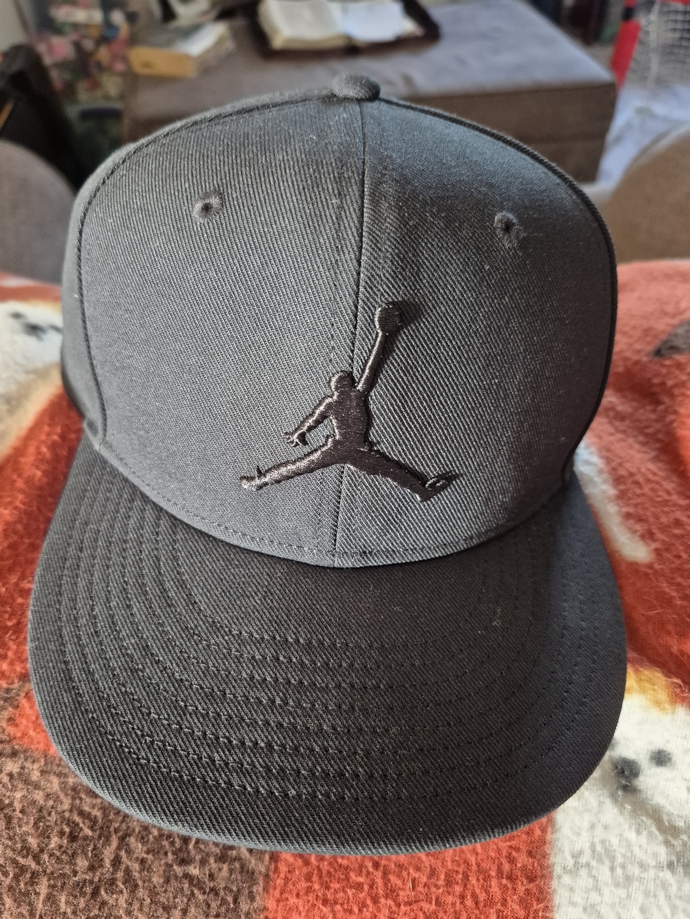 Black Jordan Jumpman Snapback Hat
